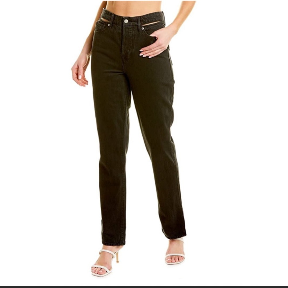 NWOT Good American washed black jeans.